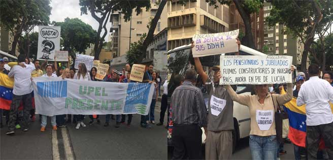 Educadores protestaron frente a la Upel de El Paraíso exigiendo un cambio en el país | Diario 2001