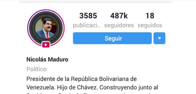 Facebook e Instagram quitan la verificación de los perfiles de Nicolás Maduro | Diario 2001