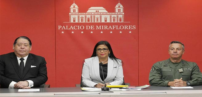 Delcy Rodríguez calificó de "provocación" la incursión de los buques de ExxonMobil | Diario 2001