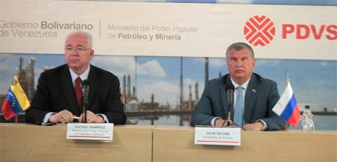 Pdvsa y Rosneft suscriben acuerdo para aumentar producción de crudo | Diario 2001