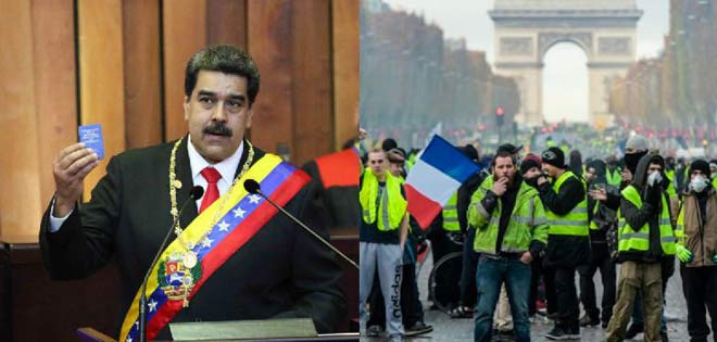 Maduro bromeó sobre los "chalecos amarillos" en su discurso de investidura | Diario 2001