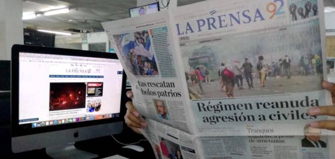 Diario La Prensa de Nicaragua reduce páginas por retención de papel y tinta | Diario 2001