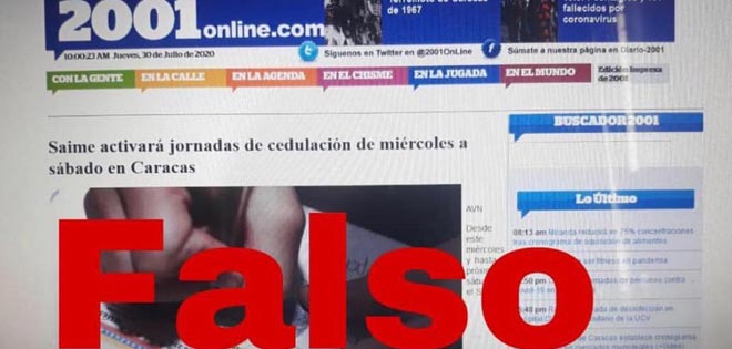 2001Online rechaza manipulación con noticia sobre operativo de cedulación realizado en 2014 | Diario 2001