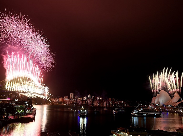 Nueva Zelanda, Australia y Japón recibieron el 2021 con fuegos artificiales