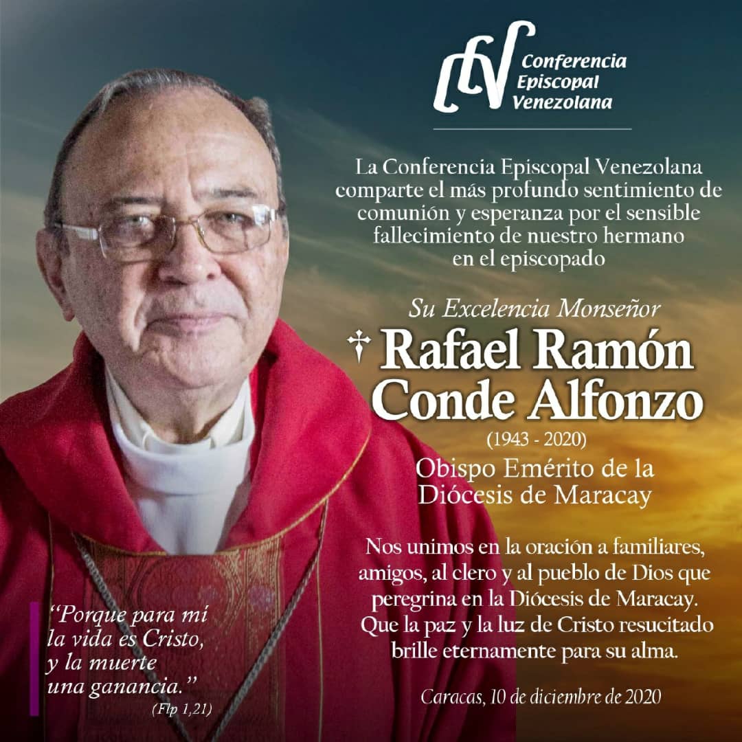 Mons. Rafael Conde, Obispo Emérito de Maracay falleció a la edad de 77 años | Diario 2001