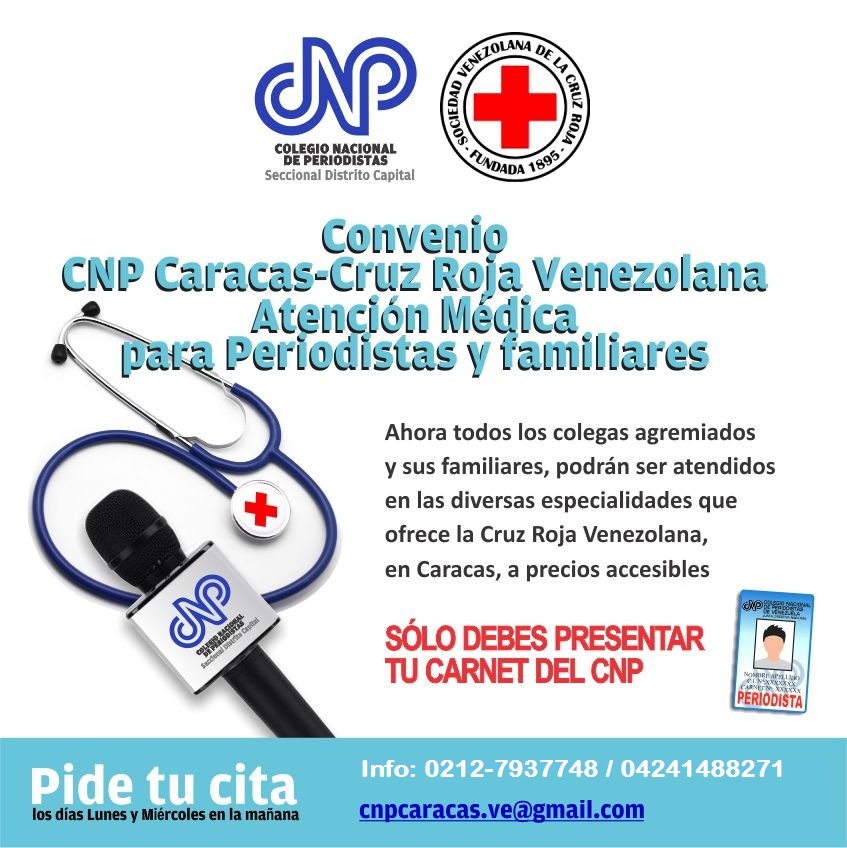 CNP reinicia convenio con la Cruz Roja para consultas solidarias: $3 y $5