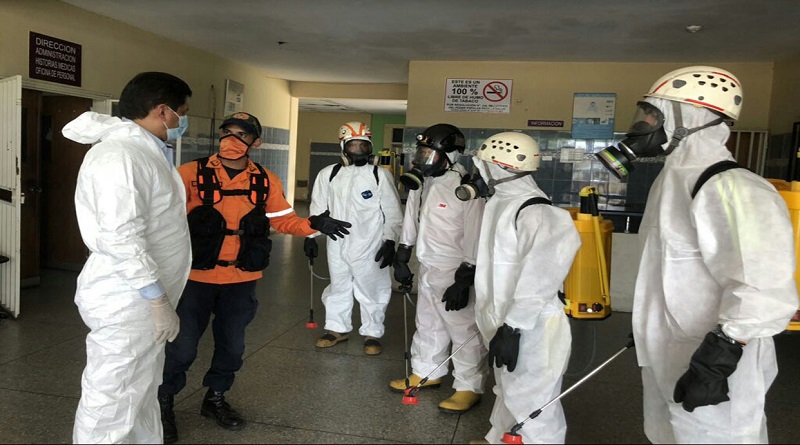 Realizan jornada de desinfección en áreas críticas en hospital de Anzoate