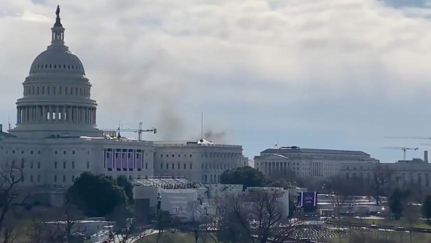 Falsa alarma en el Capitolio de EE.UU. por incendio en sus proximidades