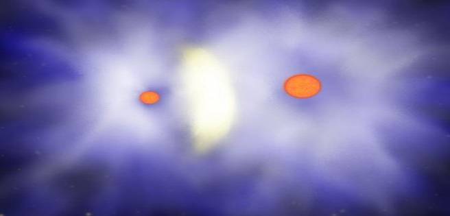Observan la inédita colisión de vientos estelares en una serpiente cósmica