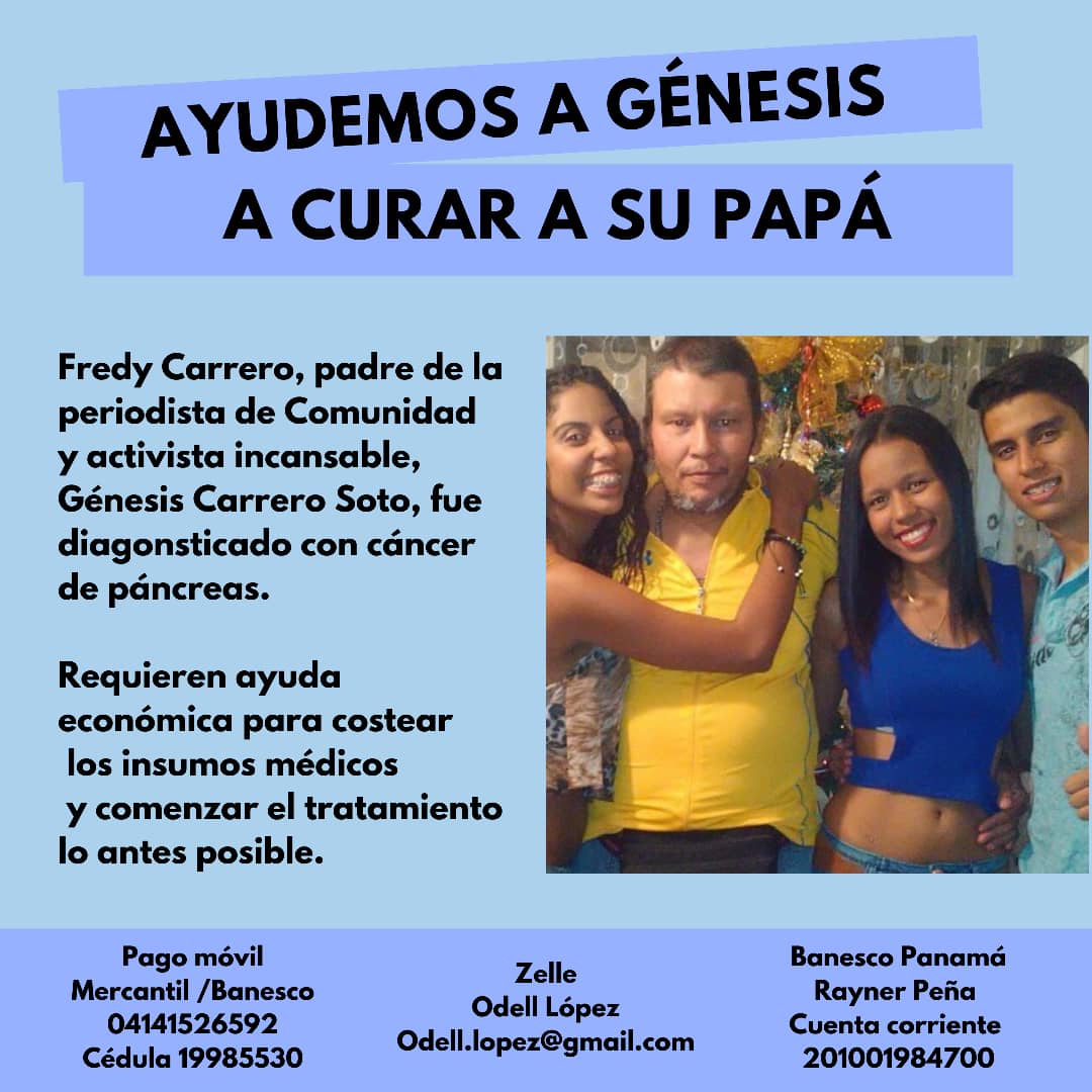 Servicio Público: ayudemos a la periodista Génesis Carrero a curar