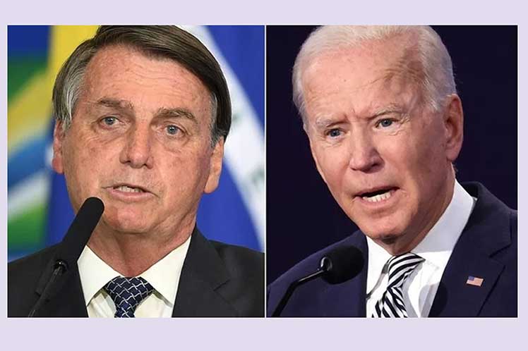 Biden pide a Bolsonaro aunar esfuerzos contra la pandemia y el clima