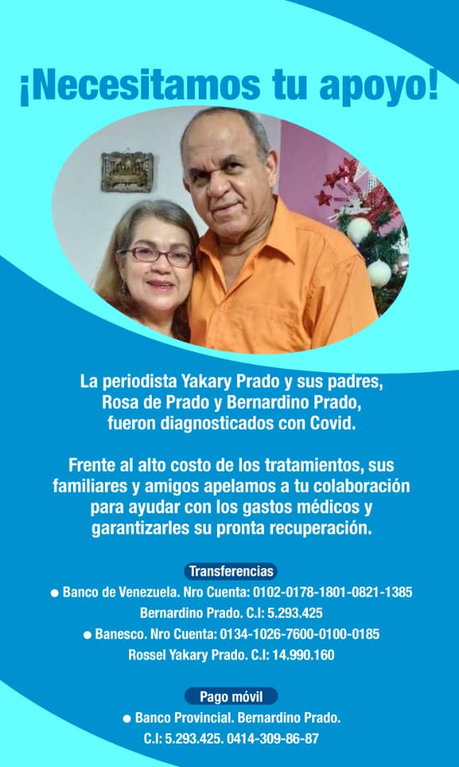 Servicio Público: ayudemos a la periodista Yakary Prado a superar