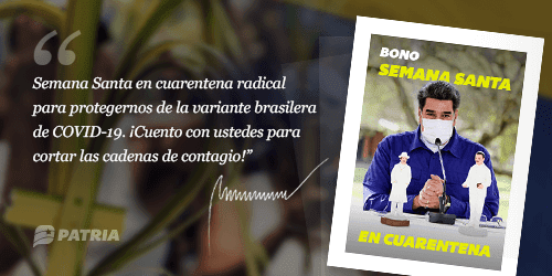 Inicia la entrega del bono Semana Santa 2021 por parte del Gobierno