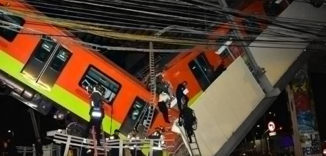 Desplome de metro de Ciudad de México deja muertos y heridos