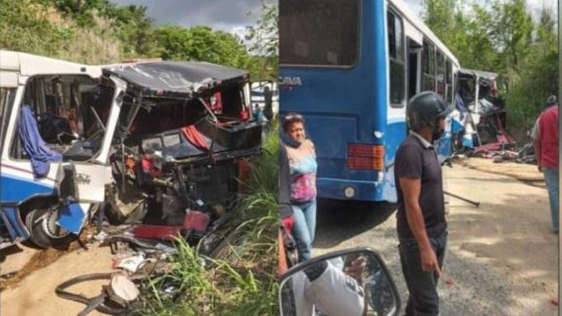 Accidente en camionetica deja 15 personas heridas