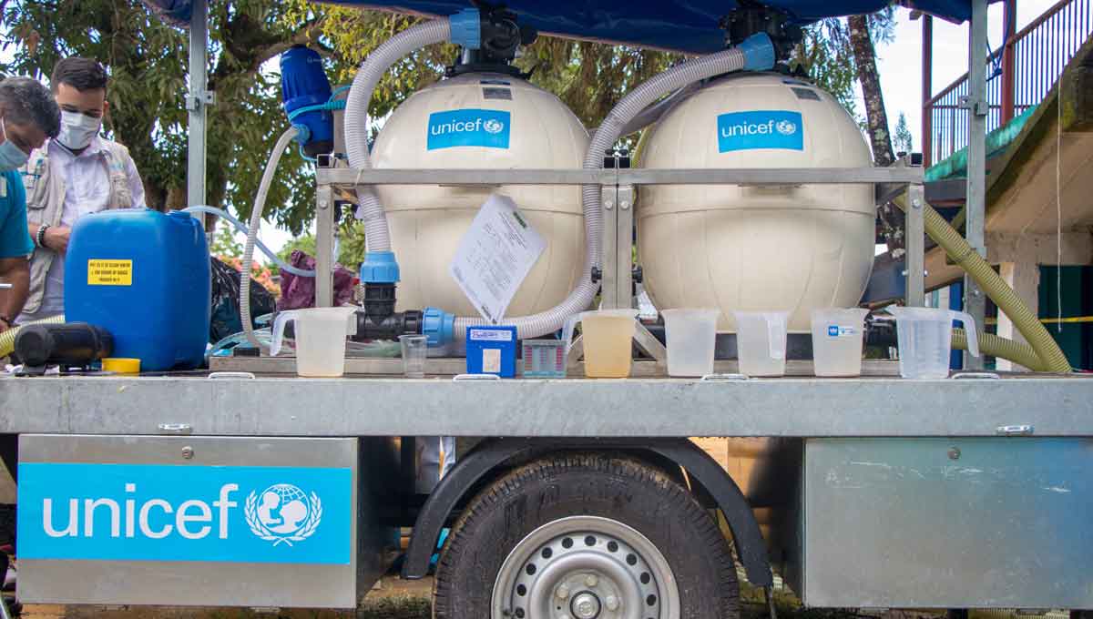 Unicef instala una potabilizadora de agua para 1.950 familias venezolanas