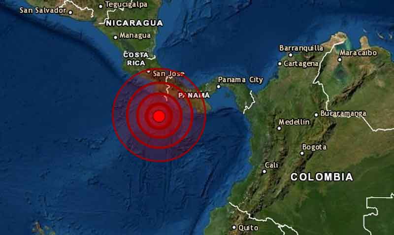 Reportan sismo de magnitud 7 en el Pacífico sacude a Costa Rica