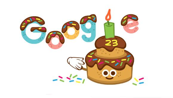Google celebra con un doodle especial su aniversario número 23