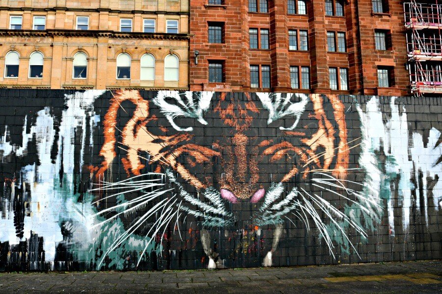 El arte plasmado en los grafitis de Glasgow, Escocia