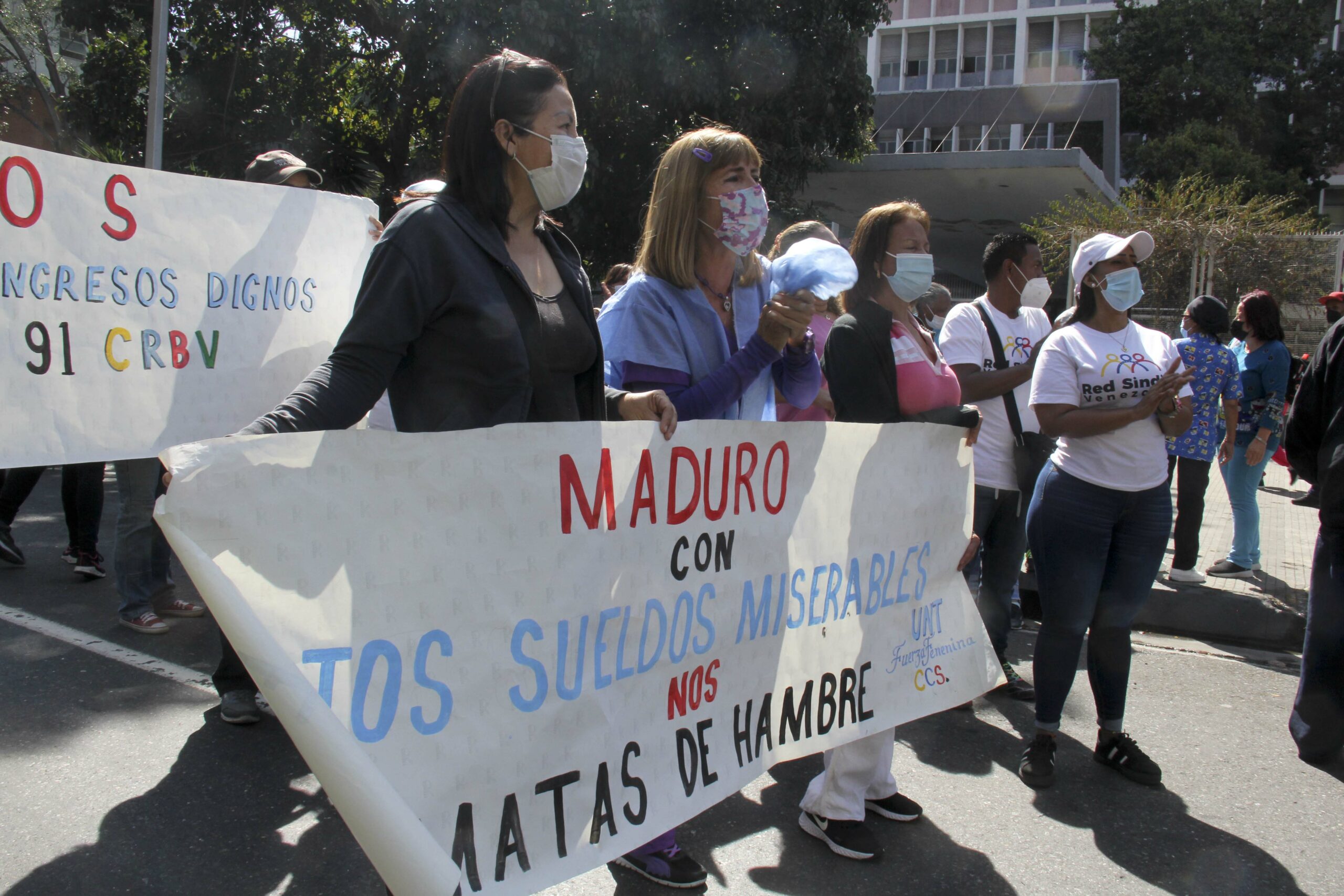 Personal de Salud protesta en Caracas ante 