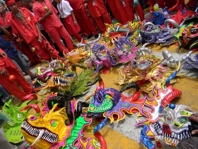 Inicia celebración del Corpus Christi con los Diablos Danzantes de Yare