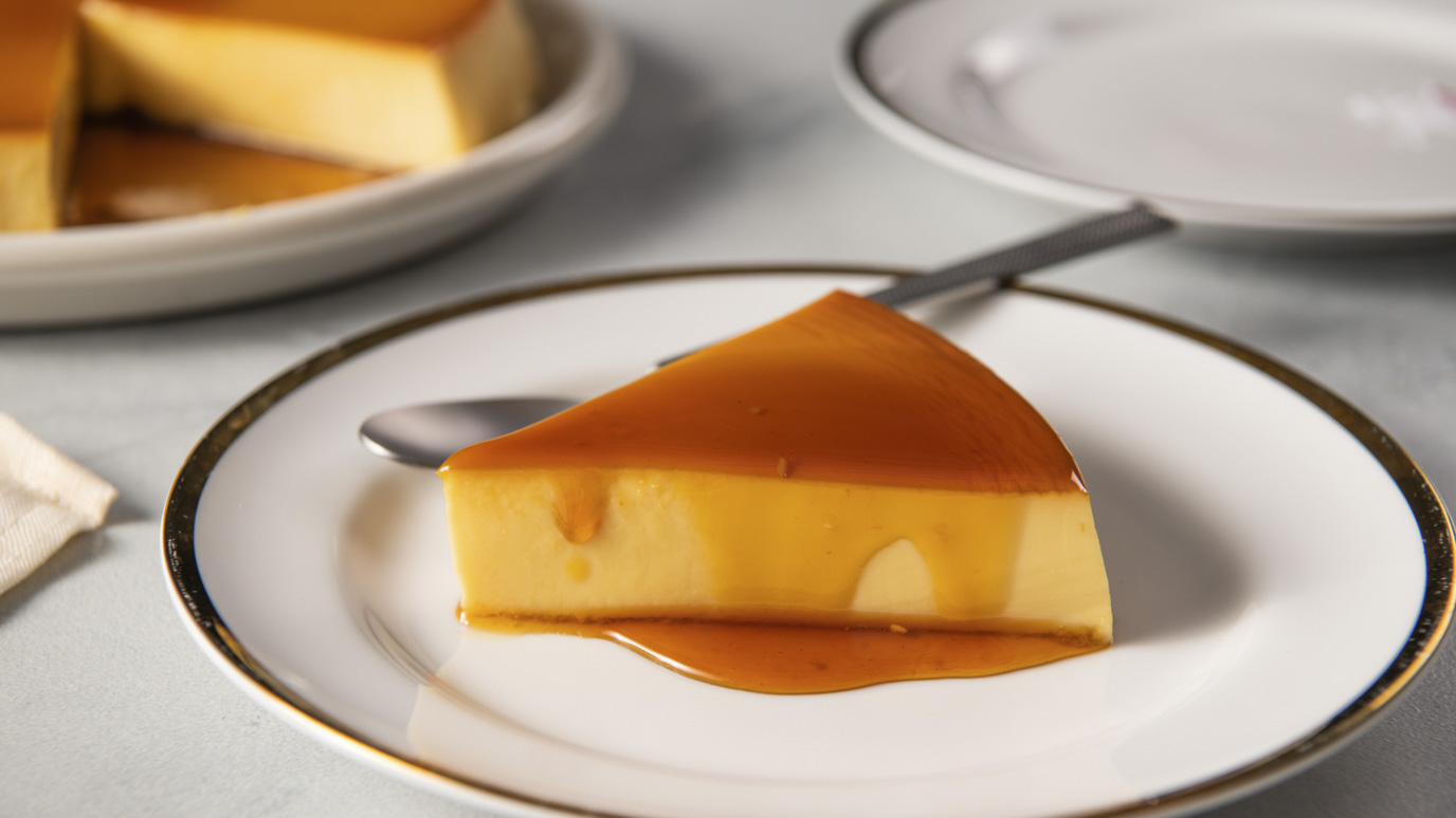 Flan de queso crema para una merienda de lujo