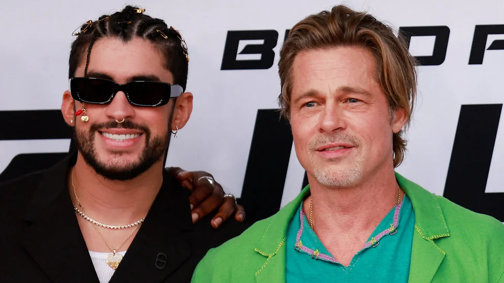 Bad Bunny y Brad Pitt comparten alfombra roja en el estreno de 