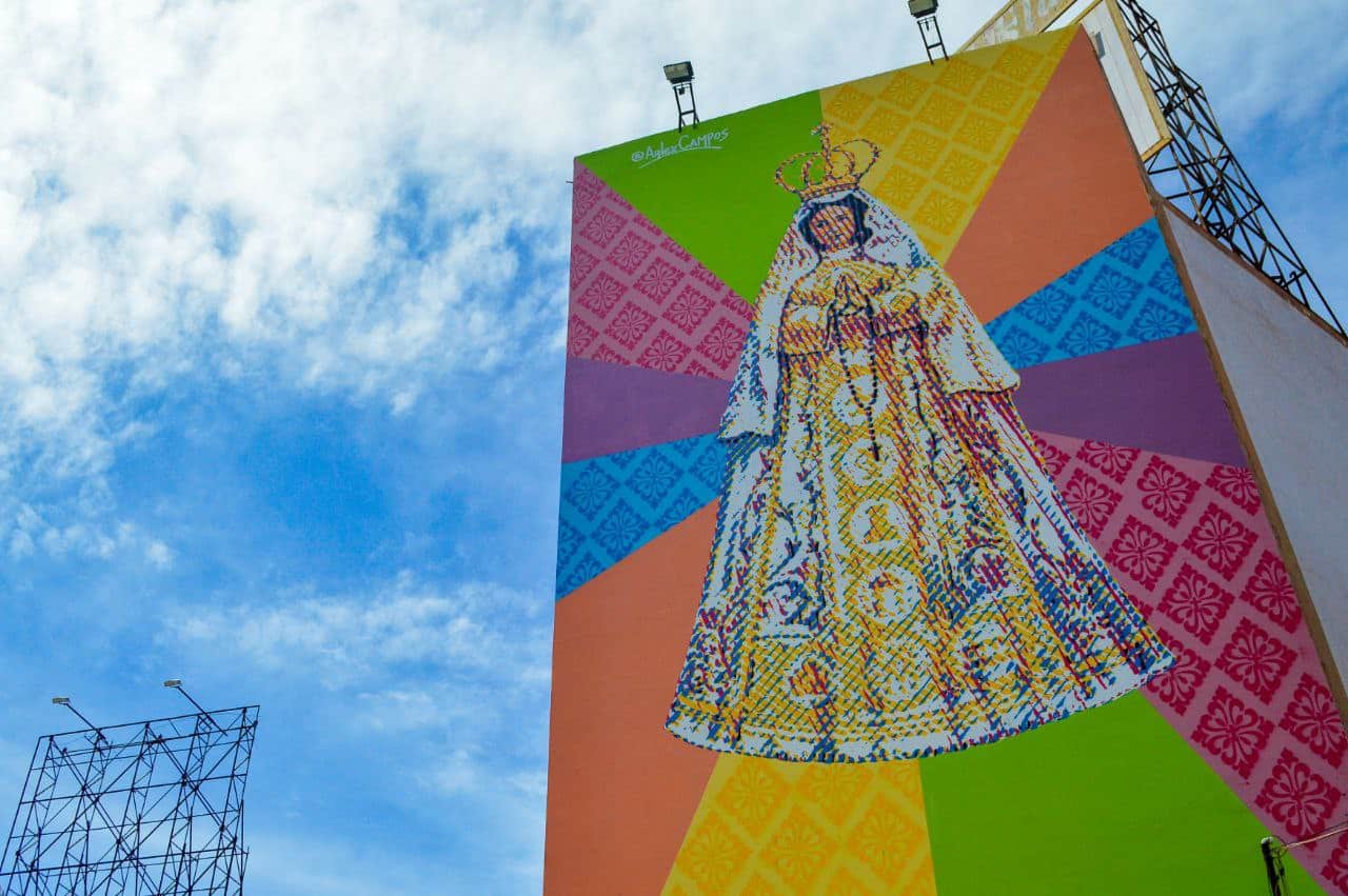 Inauguran mural de 15 metros de la Virgen del Valle