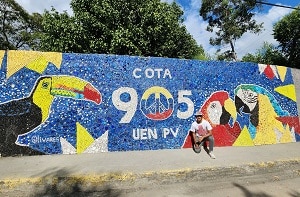 Así quedó el mural de tapas de Olivares en la Cota 905