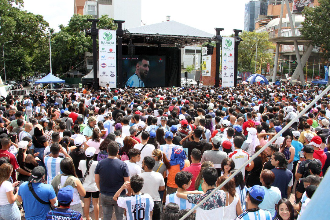 Caracas celebró en grande el título de Argentina en el Mundial de Qatar