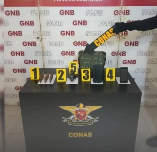 GNB aprehendió a tres hombres con municiones y una granada