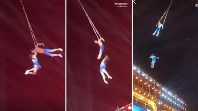 Por una imprudencia, trapecista muere durante un show (+Video)