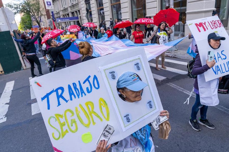 Así fue la marcha de los latinos durante el Día del Trabajador en Nueva York