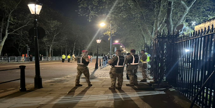 Hombre arrojó supuestos cartuchos de escopeta al palacio de Buckingham