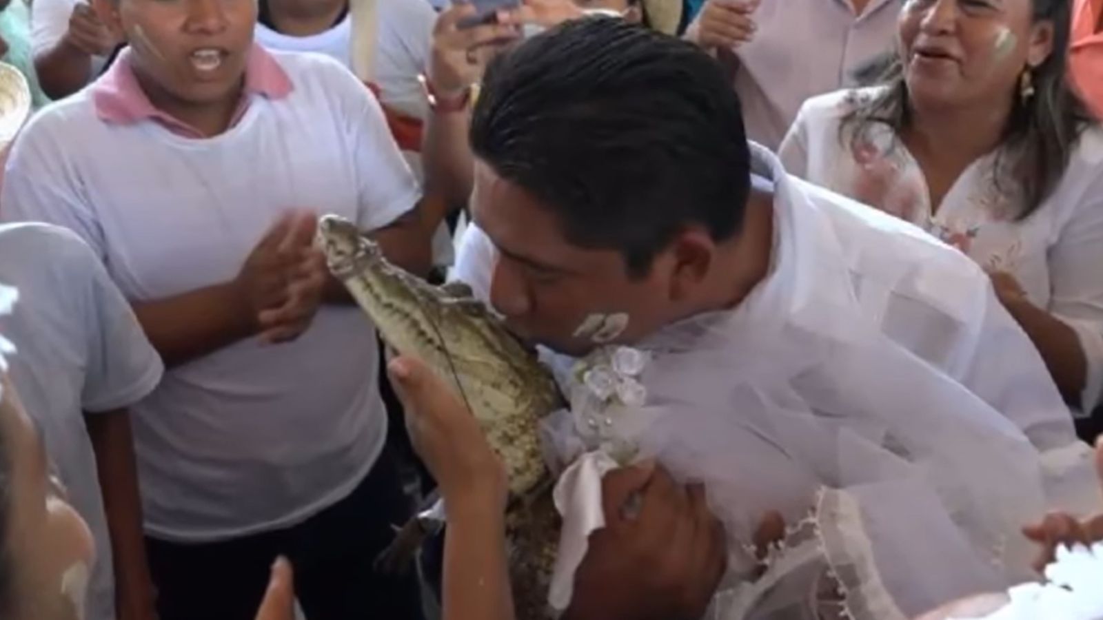 ¡Por todo lo divino! Un hombre se casó con un cocodrilo (+Video) | Diario 2001