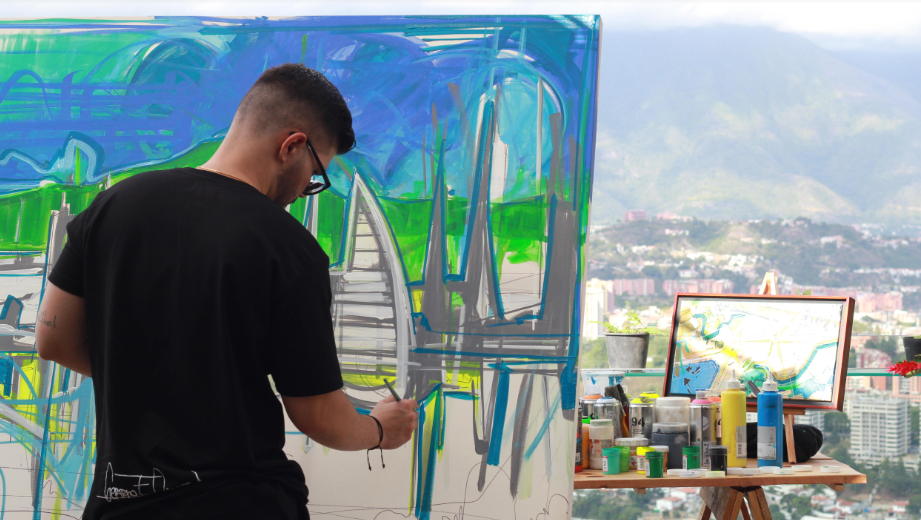 Artista plástico venezolano lleva sus obras al hotel Renaissance de Caracas