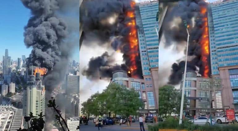Fuerte incendio consume edificio de oficinas (+Video)