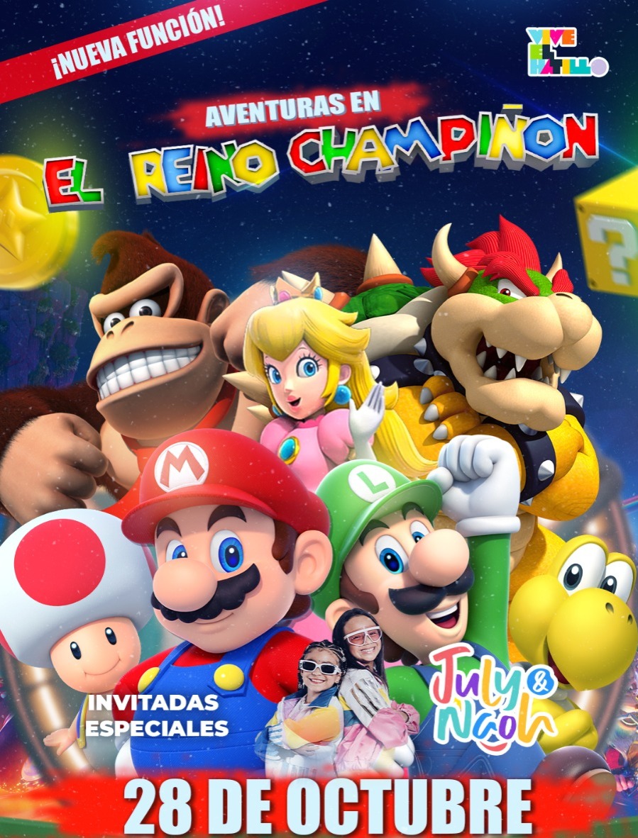 Las “Aventuras en el Reino Champiñón” con Mario Bros y sus amigos llega a este anfiteatro