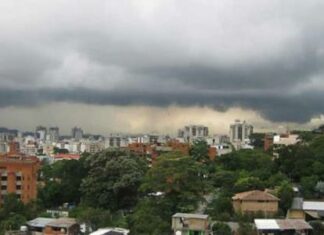 Inameh estima áreas nubladas con lluvias o lloviznas para estas regiones de Venezuela