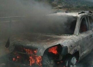 Reportan nuevo incendio de un vehículo en la autopista Caracas – La Guaira (+Video)