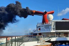 Crucero salió de Florida y se incendió a mitad de camino