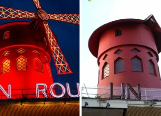 El Moulin Rouge de París amaneció sin aspas este #25Abr