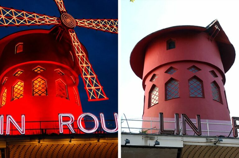 El Moulin Rouge de París amaneció sin aspas este #25Abr