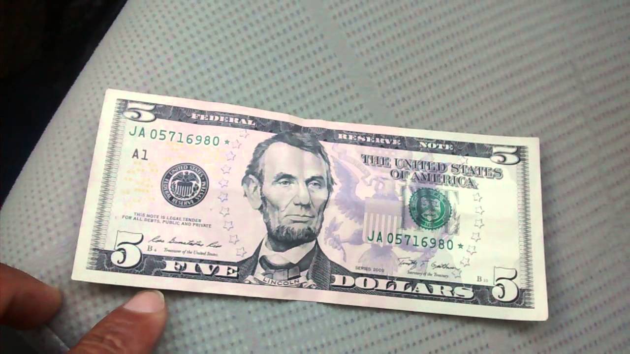 $5 bills in your wallet and worth up to $2,000 (+details)