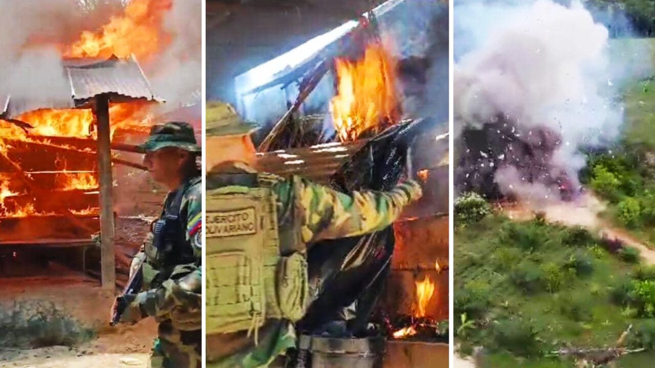 FANB destruye ocho campamentos y pistas clandestinas de grupos Tancol (+Video)
