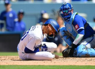 MLB: Mookie Betts sufre delicada lesión y preocupa a los Dodgers (+Video)
