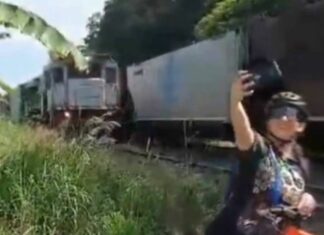 Brasil | Ciclista recibió golpe en la cabeza por un tren al intentar tomarse un selfie (+Video)