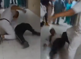 Enfermero se hace viral tras propinar golpiza a guardia de seguridad en México (+Video)