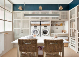 Separar el lavandero con estilo: consejos para una lavandería integrada