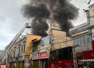 Fuerte incendio se registró en un restaurante de Bogotá (+Video)